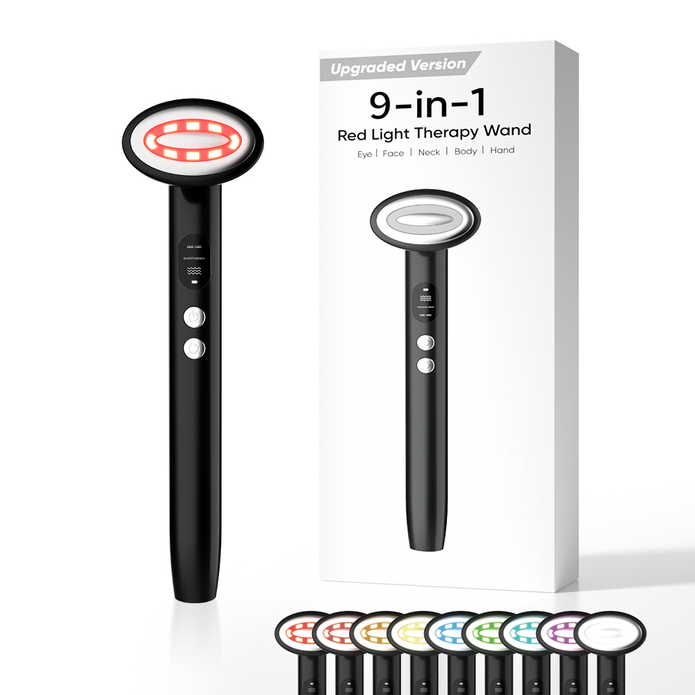 9-in-1 Skin Tightening Device Face Massager with 9 Colors of Led Light