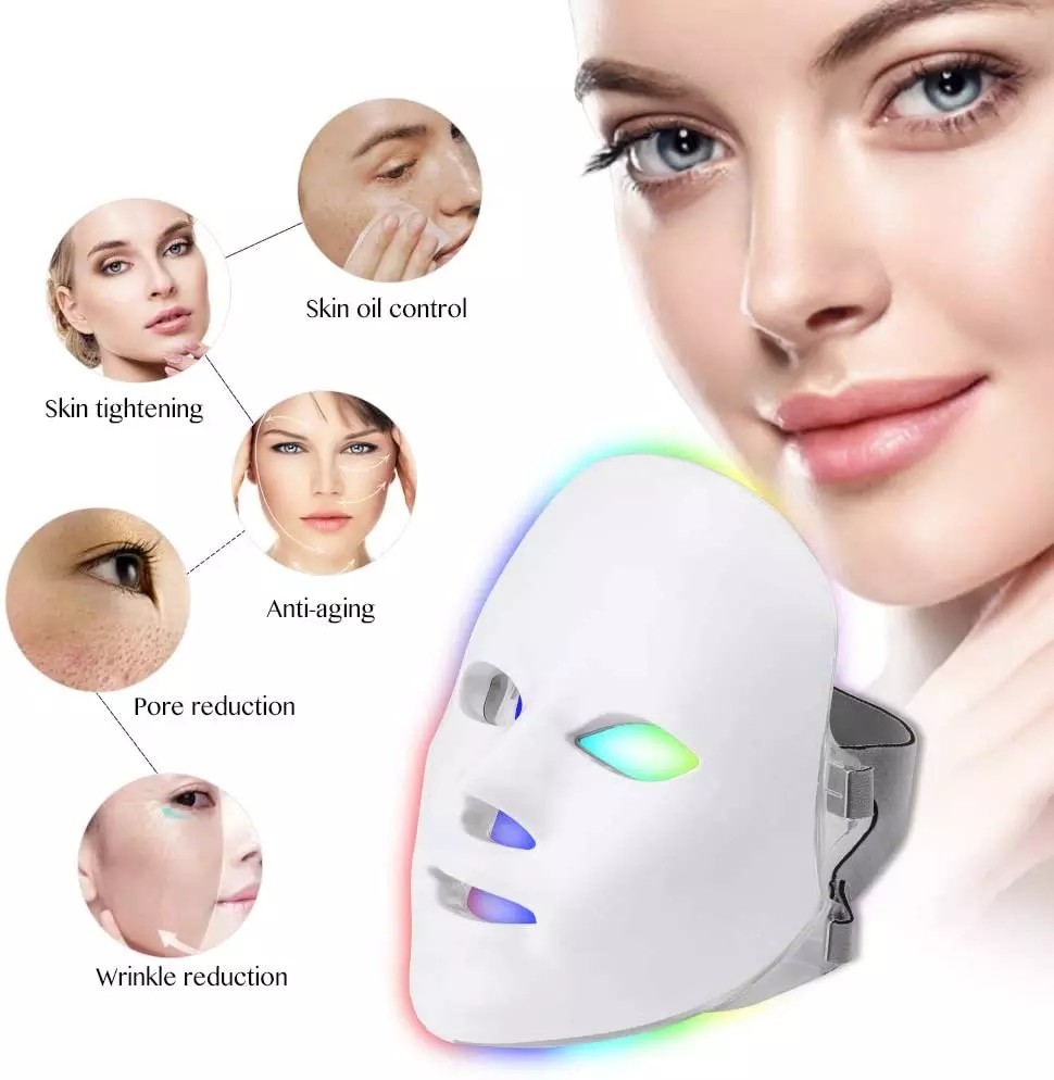 LED Therapy Face Mask 7 Colors Photon Facial Device 