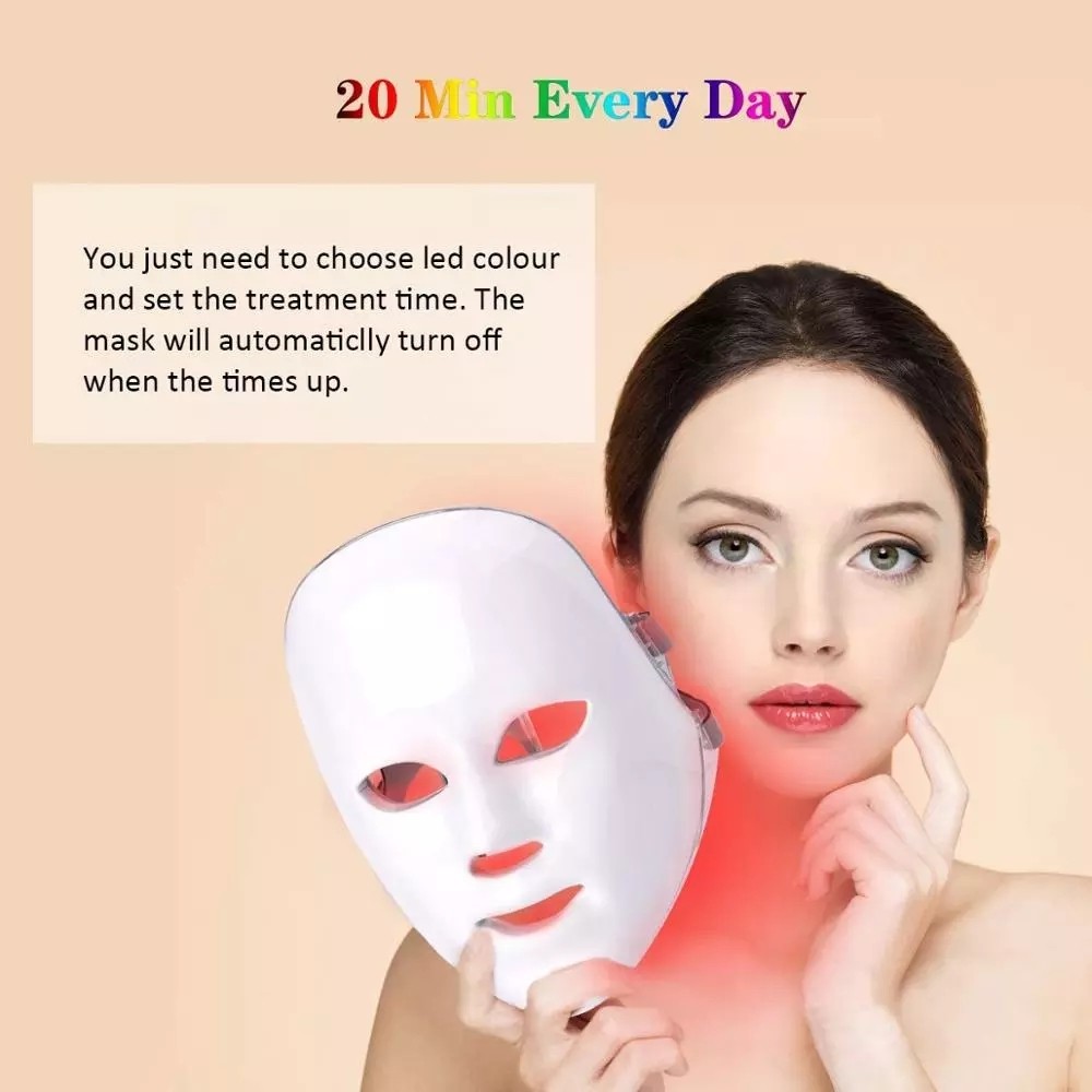 LED Therapy Face Mask 7 Colors Photon Facial Device 