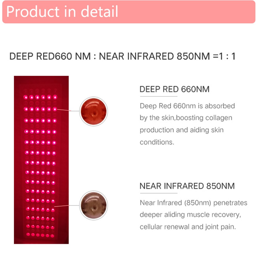 No-flicker 200W 500W 900W 1500W 630nm 660nm LED Red Light Therapy 810nm 830nm 850nm Near-infrared Therapy Light for full body