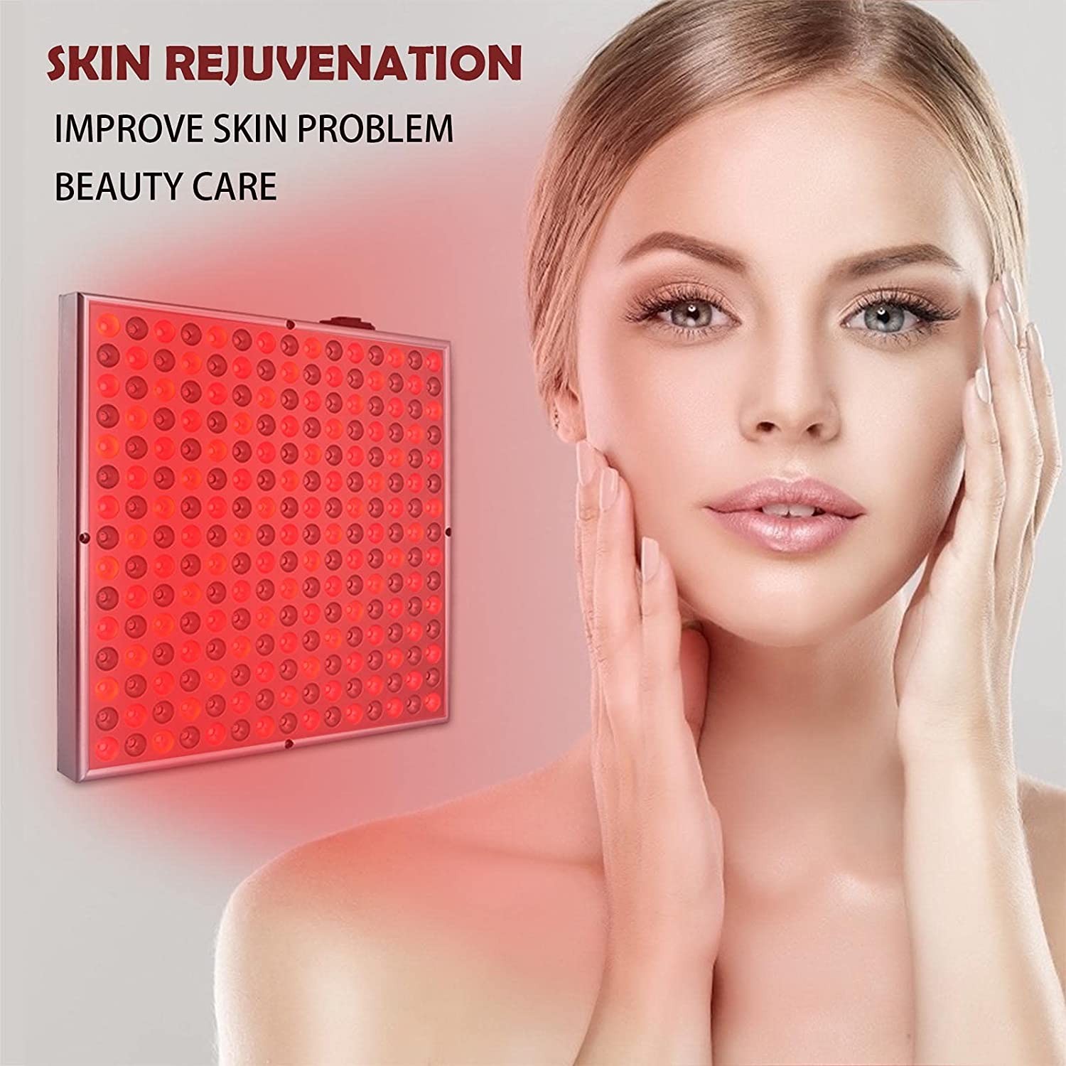 45W Red LED Light Therapy Panel, Deep Red 660nm and Near Infrared 850nm LED Light Therapy 