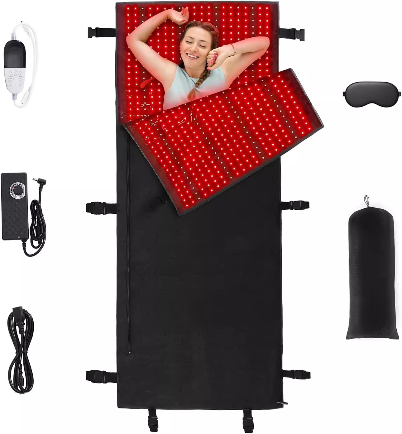 Red Infrared Light Therapy Sauna Bed Heating Blanket Heated Sleeping Bag Home Salon Use