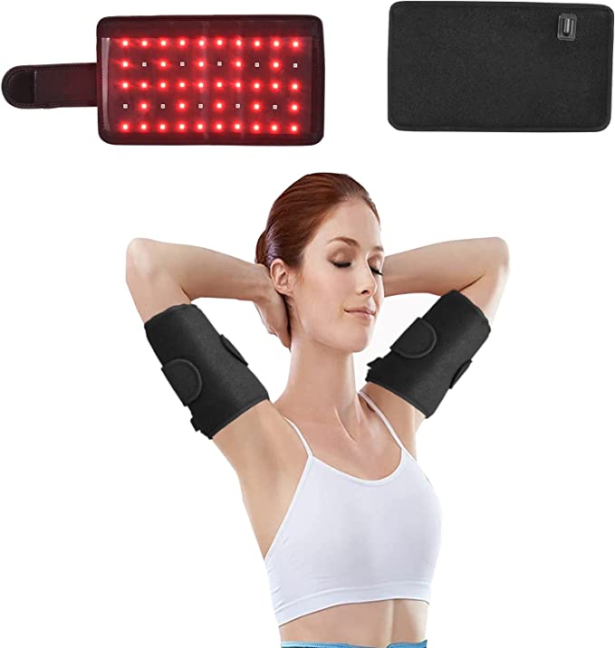 Red Light Belt,LED Infrared Pad for Pain Relief,Flexible Red Light Arm Wrap, 660nm and 850nm Red Light Wavelength Wearable Device(Pair)