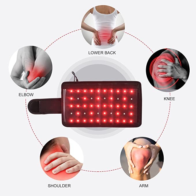 Red Light Belt,LED Infrared Pad for Pain Relief,Flexible Red Light Arm Wrap, 660nm and 850nm Red Light Wavelength Wearable Device(Pair)