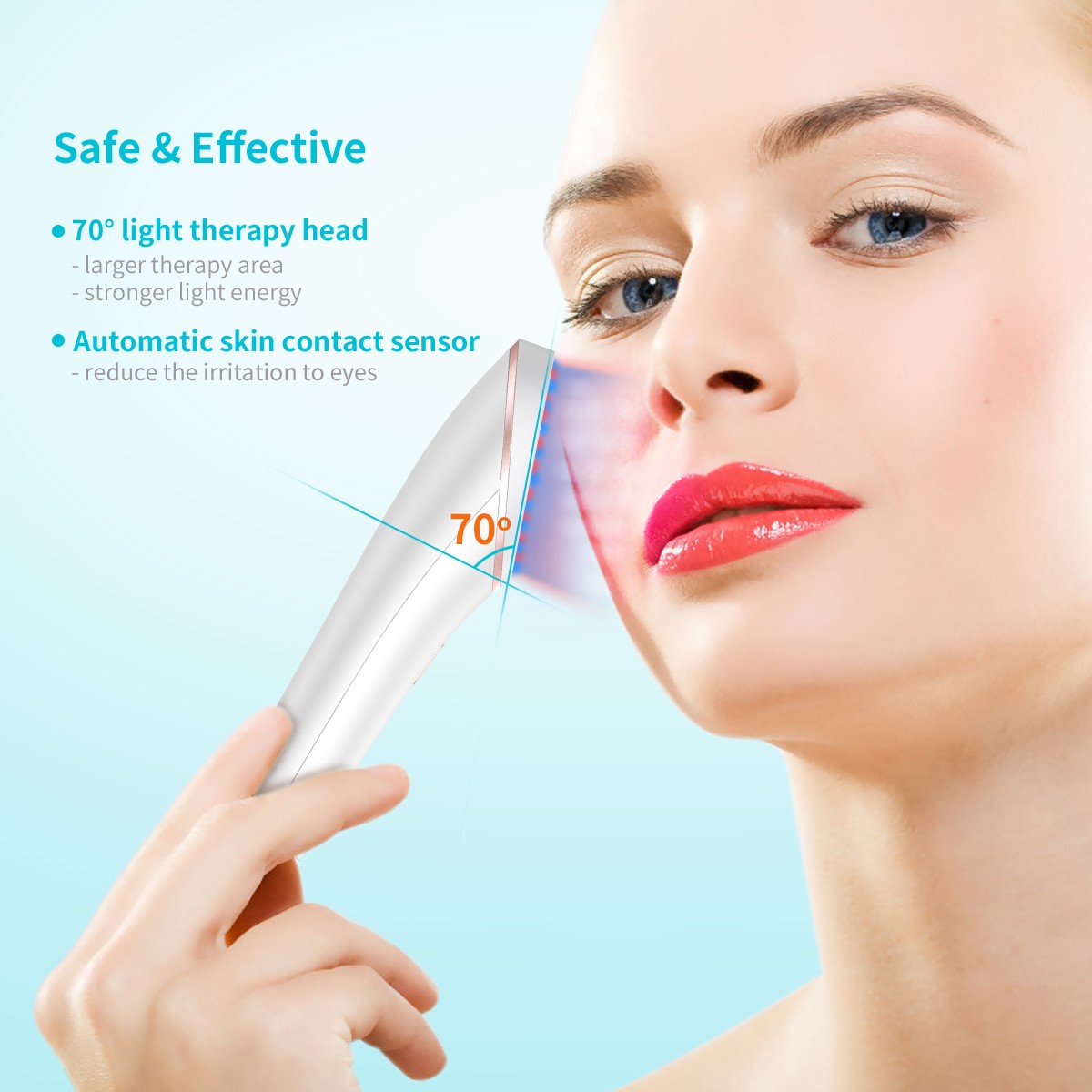 Top Seller Portable PDT Skin Care Skin Rejuvenation Device LED Red and Blue Lights Therapy Lamp for Acnes and Dull-looking Spots