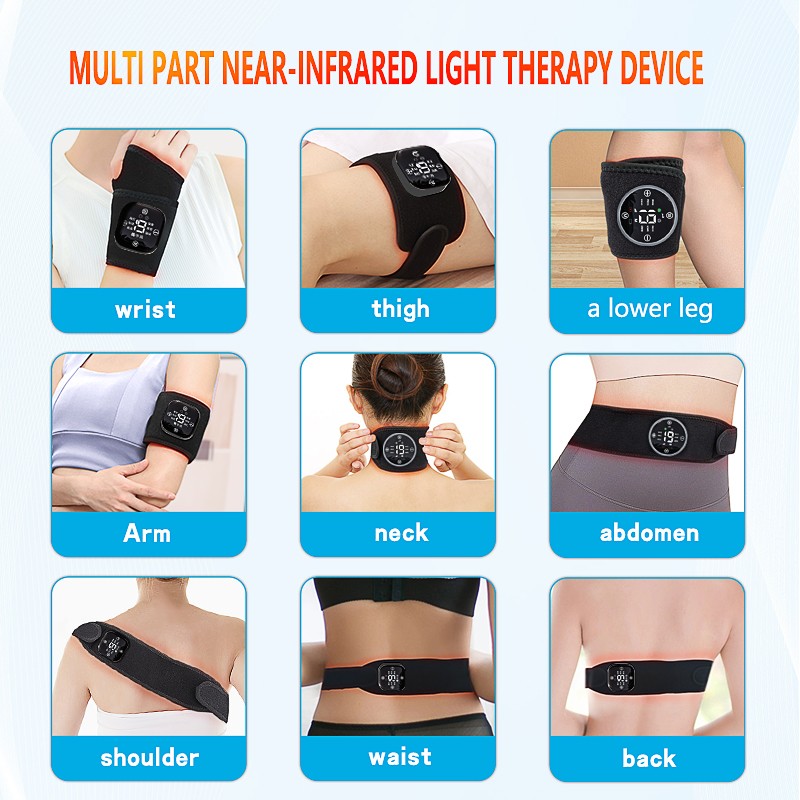 Wrist Wraps Wearable Red Light Therapy Brace Hand Massager 630nm 850nm LED Lights Home Use Body Care Tool