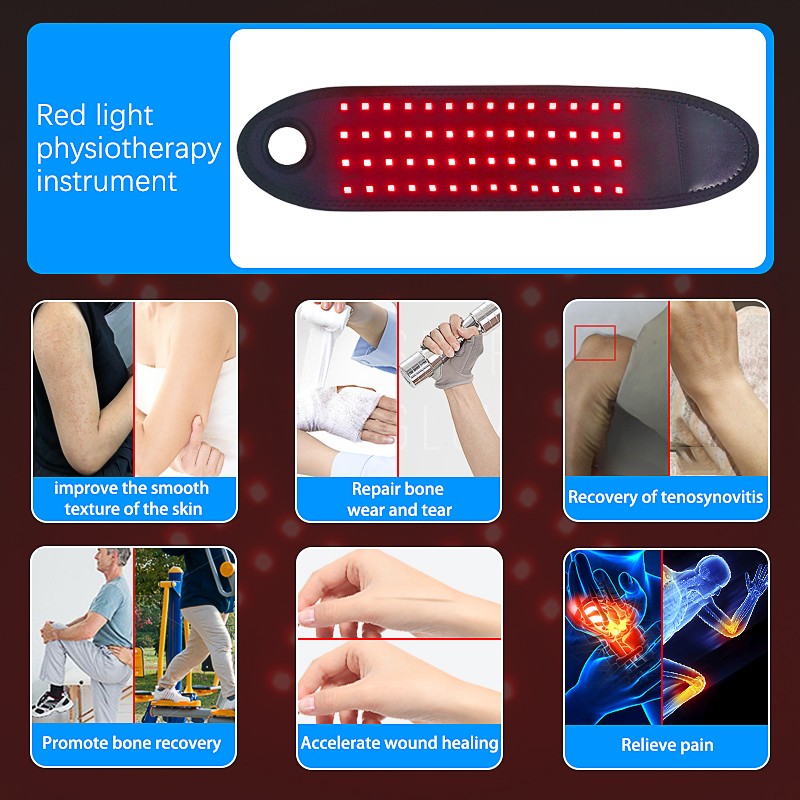 Wrist Wraps Wearable Red Light Therapy Brace Hand Massager 630nm 850nm LED Lights Home Use Body Care Tool